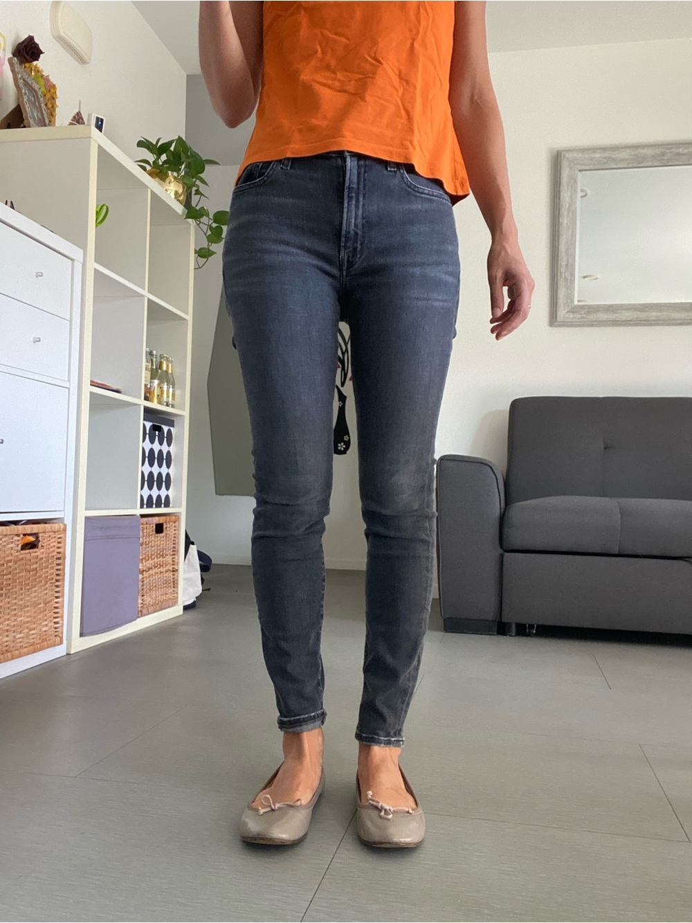 Edwin Women’s Skinny Jeans in Washed Black-Grey